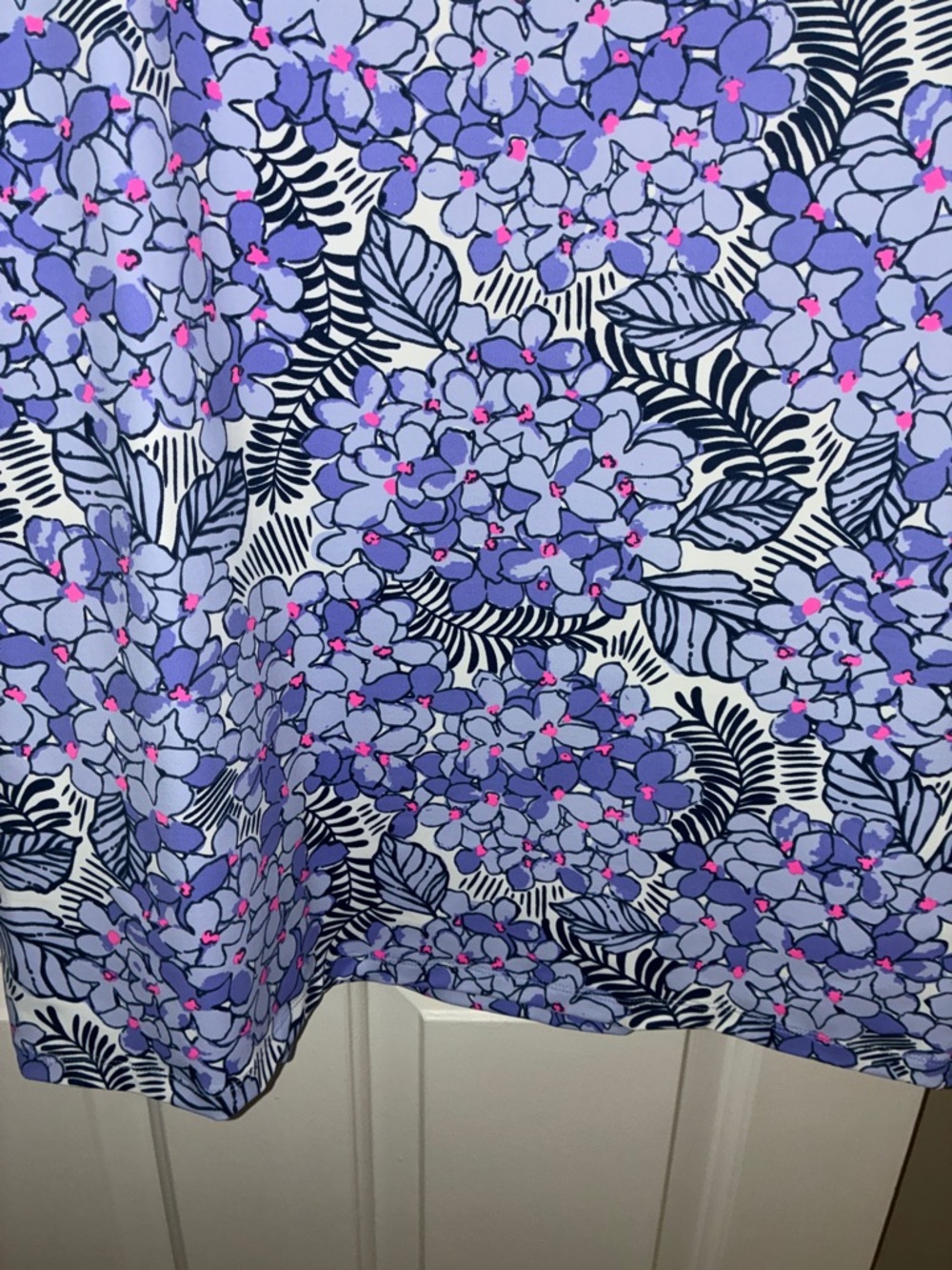 MAHI GOLD Lavender-Blue Floral Sleeveless Shift Dress Sz L - Picture 11 of 12
